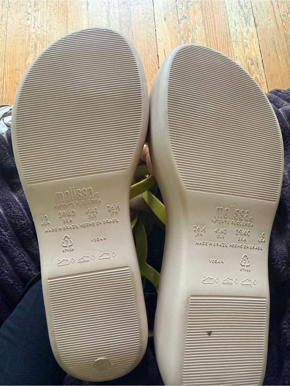 Melissa Bright Lime Green Strappy Sandals - Picture 2 of 4